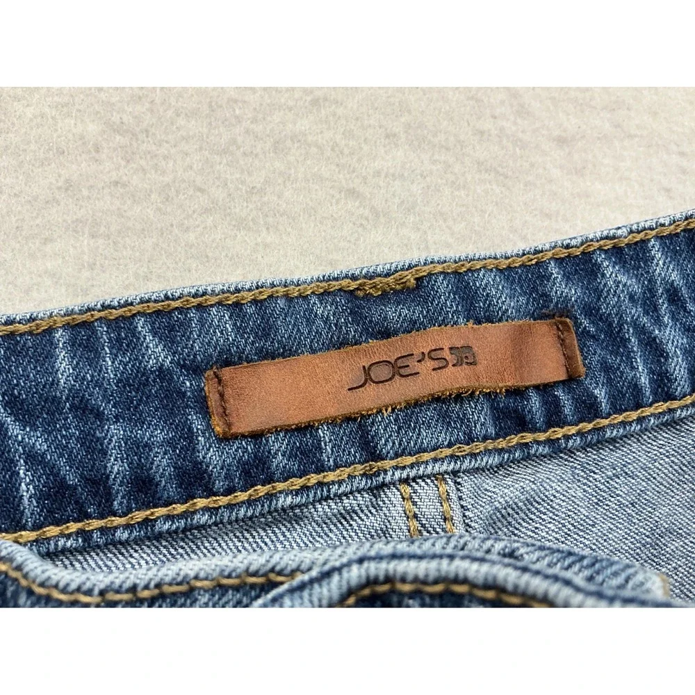 Joe's Jeans Denim Shorts Raw Frayed Hem Cuffed Blue Medium Wash Womens 28 Casual